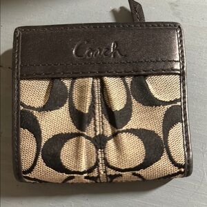 Coach Black and Tan Wallet